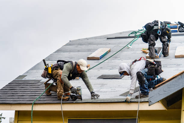 Professional Gutter Installation technician working in Buzzards Bay, MA